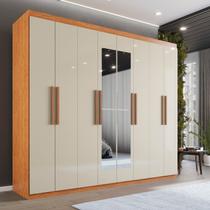 Guarda-roupa Casal 8 Portas 4 Gavetas com Espelho Montreal 100% MDF