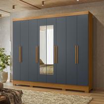 Guarda-roupa Casal 8 Portas 4 Gavetas Com Espelhos e Pés Diplomata Guarda-roupa Casal 8 Portas 4 Gavetas Com Espelhos e Pés Diplomata