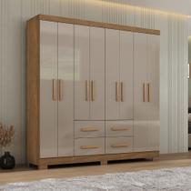 Guarda Roupa Casal 8 Portas 4 Gavetas com Pés Itapema Atualle Guarda Roupa Casal 8 Portas 4 Gavetas com Pés Itapema Atualle