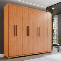 Guarda-roupa Casal 8 Portas 4 Gavetas com Pés Montreal 100% MDF