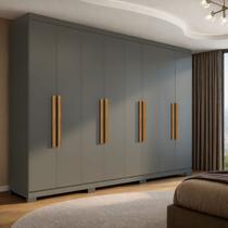 Guarda Roupa Casal 8 Portas 4 Gavetas com Pés Paris Espresso Móveis