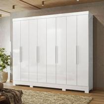 Guarda-roupa Casal 8 Portas 4 Gavetas Diplomata Moval Branco Guarda-roupa Casal 8 Portas 4 Gavetas Diplomata Moval Branco