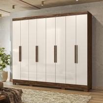 Guarda-roupa Casal 8 Portas 4 Gavetas e Pés Diplomata Guarda-roupa Casal 8 Portas 4 Gavetas e Pés Diplomata