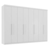 Guarda Roupa Casal 8 Portas 4 Gavetas Master New Branco Brilho - Santos Andirá