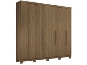 Guarda Roupa Casal 8 Portas 4 Gavetas Master New Jatobá Acetinado - Santos Andirá