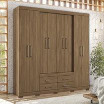 Guarda-roupa Casal 8 Portas 4 Gavetas Nápoles com Pés Guarda-roupa Casal 8 Portas 4 Gavetas Nápoles com Pés