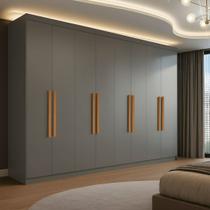 Guarda Roupa Casal 8 Portas 4 Gavetas Paris Espresso Móveis