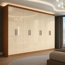 Guarda Roupa Casal 8 Portas 4 Gavetas Paris Espresso Móveis