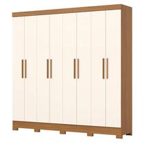 Guarda Roupa Casal 8 Portas 4 Gavetas Prime B51 Cinamomo Off White - Henn - Briz