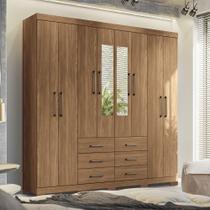 Guarda Roupa Casal 8 Portas 6 Gavetas Liverpool c/ Espelho Santos Andira