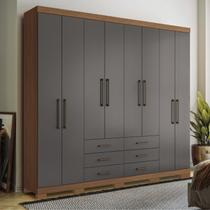 Guarda Roupa Casal 8 Portas 6 Gavetas Master com Pés