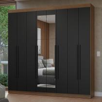 Guarda-roupa Casal 8 Portas Batentes Madesa Rustic/preto Guarda-roupa Casal 8 Portas Batentes Madesa Rustic/preto