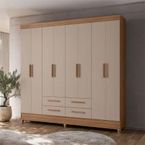 Guarda-Roupa Casal 8 Portas Bater 4 Gavetas Flórida Moval Roupeiro
