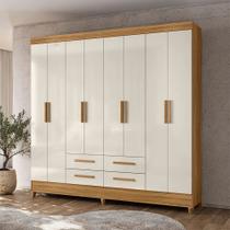 Guarda-Roupa Casal 8 Portas Bater 4 Gavetas Flórida Moval Roupeiro