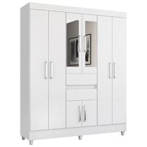 Guarda Roupa Casal 8 Portas Com Espelho 82060EL Branco Demobile