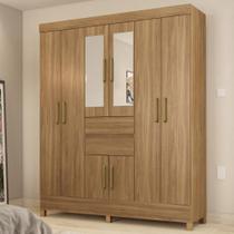 Guarda Roupa Casal 8 Portas Com Espelho e 2 Gavetas Paranaguá