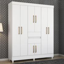 Guarda Roupa Casal 8 Portas e 2 Gavetas Paranaguá - Branco