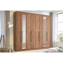 Guarda Roupa Casal 8 Portas e 4 Gavetas c/ Espelho Master Vip 8.4 Atacama - Santos Andirá