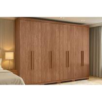 Guarda Roupa Casal 8 Portas e 4 Gavetas c/ Pés Master New 8.4 Jatobá - Santos Andirá