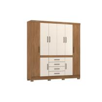 Guarda Roupa Casal 8 Portas e 4 Gavetas New Realce Amêndola/Off White - Demóbile Guarda Roupa Casal 8 Portas e 4 Gavetas New Realce Amêndola/Off White - Demóbile