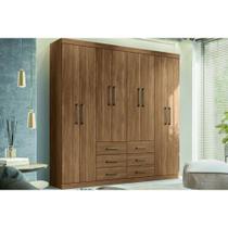 Guarda Roupa Casal 8 Portas e 6 Gavetas Liverpool Jatoba - Santos Andirá Guarda Roupa Casal 8 Portas e 6 Gavetas Liverpool Jatoba - Santos Andirá