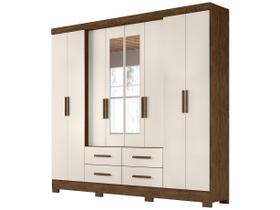 Guarda Roupa Casal 8 portas espelho 4 gavetas San Lorenzo Plus Guarda Roupa Casal 8 portas espelho 4 gavetas San Lorenzo Plus
