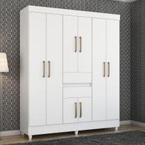 Guarda Roupa Casal 8 Portas Munique Demóbile Branco Branco Guarda Roupa Casal 8 Portas Munique Demóbile Branco Branco