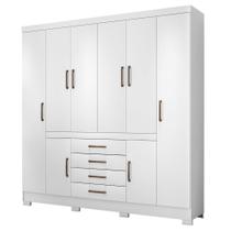 Guarda Roupa Casal 8 Portas New Realce 84020 Branco Demóbile Guarda Roupa Casal 8 Portas New Realce 84020 Branco Demóbile