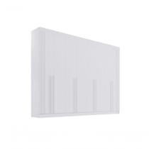 Guarda Roupa Casal 8 Portas Ripado 8 Gavetas Com Pés Daymont - D' Doro Branco/ripado