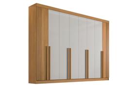 Guarda Roupa Casal 8 Portas Ripado 8 Gavetas com pés Daymont - D Doro