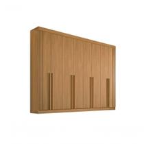 Guarda Roupa Casal 8 Portas Ripado 8 Gavetas Sem Pés Daymont - D' Doro Cinamomo/ripado