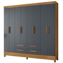 Guarda Roupa Casal 8P 204 cm Florida Freijo Cinza Moval Guarda Roupa Casal 8P 204 cm Florida Freijo Cinza Moval