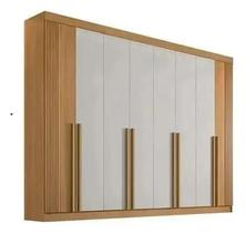Guarda Roupa Casal 8pts Daymond Rip Cinamomo Off Mdf Ddoro DDoro Móveis D Doro