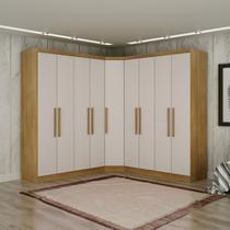 Guarda-Roupa Casal 9 Portas 3 Peças Modulado Cairo Marrom/Cumaru/Fendi