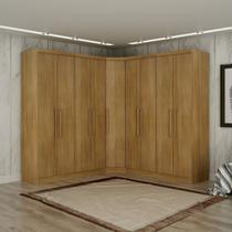 Guarda-Roupa Casal 9 Portas 3 Peças Modulado Cairo Marrom/Cumaru