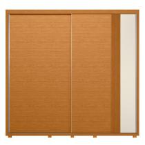 Guarda Roupa Casal Acácia 2 Portas Deslizantes 4 Gavetas Cinamomo/off White - Móveis Leartam