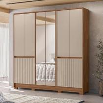 Guarda-Roupa Casal Alasca 10 Portas com Espelho Moval Guarda-Roupa Casal Alasca 10 Portas com Espelho Moval