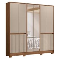 Guarda Roupa Casal Alasca 10 Portas com Espelho - Moval Guarda Roupa Casal Alasca 10 Portas com Espelho - Moval