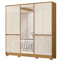 Guarda Roupa Casal Alasca 10 Portas Freijó Off White com Espelho - Moval Guarda Roupa Casal Alasca 10 Portas Freijó Off White com Espelho - Moval
