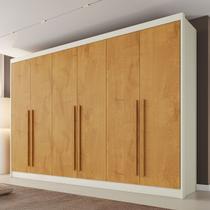 Guarda-Roupa Casal Alba Plus 6 Portas 4 Gavetas 100% Mdf Off White/Peroba - Mademarques Guarda-Roupa Casal Alba Plus 6 Portas 4 Gavetas 100% Mdf Off White/Peroba - Mademarques