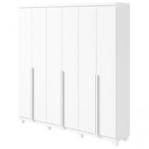 Guarda Roupa Casal Alonzo 6 Portas 4 Gavetas Branco 100% MDF Móveis Lopas
