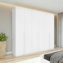 Guarda-Roupa Casal Alonzo 6 Portas 4 Gavetas Branco - Móveis Lopas Guarda-Roupa Casal Alonzo 6 Portas 4 Gavetas Branco - Móveis Lopas