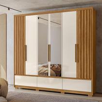 Guarda Roupa Casal Ambiente Amazonas 6 Portas Freijó Off White com Espelho - Moval Guarda Roupa Casal Ambiente Amazonas 6 Portas Freijó Off White com Espelho - Moval