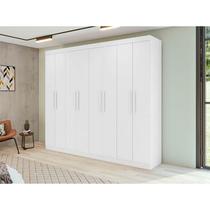 Guarda Roupa Casal Ambiente Andara Soft 8 Portas Branco Brilho - Lopas