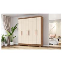 Guarda Roupa Casal Ambiente B369 Nature Off White Henn - Briz Móveis