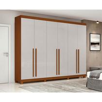 Guarda Roupa Casal Ambiente Bertha 6 Portas Frassino Off White com Pés - Lopas