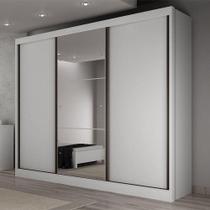 Guarda Roupa Casal Ambiente Duna 3 Portas 4 Gavetas Neve Com Espelho - Novo Horizonte Guarda Roupa Casal Ambiente Duna 3 Portas 4 Gavetas Neve Com Espelho - Novo Horizonte