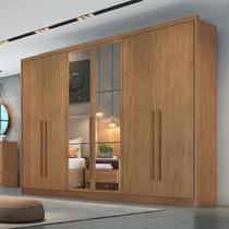 Guarda Roupa Casal Ambiente Livorno 6 Portas 4 Gavetas Cumaru 23 com Espelho Novo Horizonte Guarda Roupa Casal Ambiente Livorno 6 Portas 4 Gavetas Cumaru 23 com Espelho Novo Horizonte