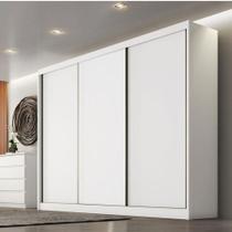 Guarda Roupa Casal Ambiente Logan 3 Portas 4 Gavetas Neve - Novo Horizonte Guarda Roupa Casal Ambiente Logan 3 Portas 4 Gavetas Neve - Novo Horizonte