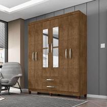Guarda Roupa Casal Ambiente Modena Com Espelho 6 Portas Malbec - Incorplac Guarda Roupa Casal Ambiente Modena Com Espelho 6 Portas Malbec - Incorplac